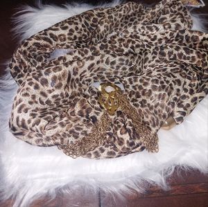 Leopard Chain Scarf